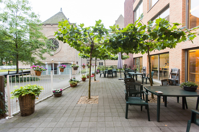 terras appertemenen Insula Dei, uitzicht op kapel